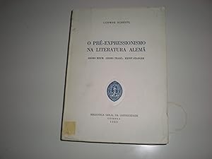 Seller image for O Pr-expressionismo na literatura alema.Georg Heym/Georg Trakl/Ernst Stadler for sale by Libros Ramban