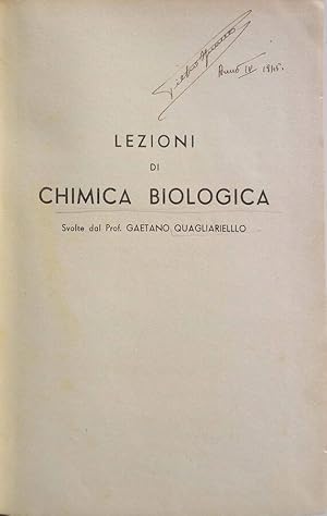 Bild des Verkufers fr Lezioni di Chimica Biologica zum Verkauf von Biblioteca di Babele