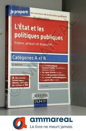 Image du vendeur pour L'Etat et les politiques publiques - 2e d. - Catgories A et B - concours IRA mis en vente par Ammareal