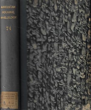 Bild des Verkufers fr American Journal of Philology anno 1950 zum Verkauf von Biblioteca di Babele