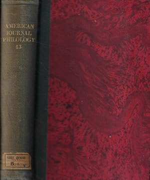 Bild des Verkufers fr The American Journal of Philology n. 49-50-51-52 Anno 1892 zum Verkauf von Biblioteca di Babele