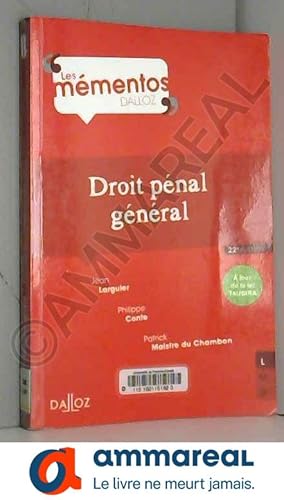Seller image for Droit pnal gnral - 22e d. for sale by Ammareal