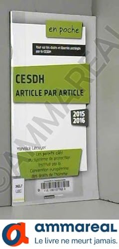 Seller image for En poche - CESDH (Convention Europenne des Droits de l'Homme) article par article for sale by Ammareal