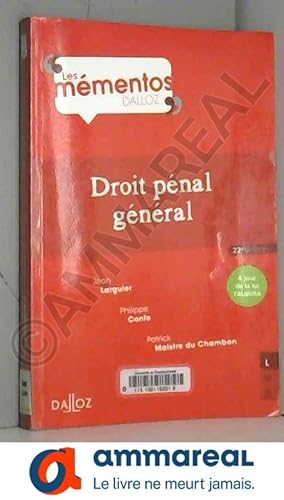 Seller image for Droit pnal gnral - 22e d. for sale by Ammareal