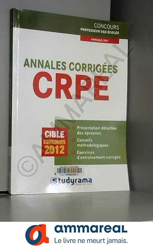 Image du vendeur pour Annales corriges CRPE mis en vente par Ammareal