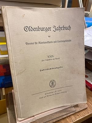 Oldenburger Jahrbuch des Vereins für Altertumskunde und Landesgeschichte XXIX 1925.