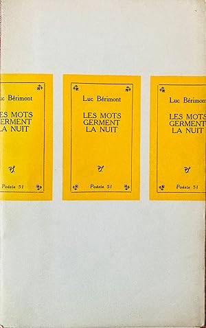 Immagine del venditore per Les mots germent la nuit. Avec un dessin par J. J�goudez. venduto da Jack Baldwin Rare Books