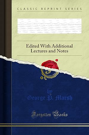 Seller image for Lectures on the English Language: Edited With Additional Lectures and Notes for sale by Forgotten Books