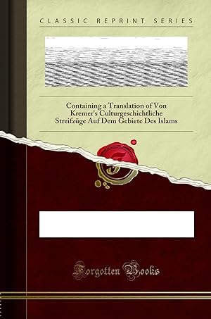 Bild des Verkufers fr Contributions to the History of Islamic Civilization (Classic Reprint) zum Verkauf von Forgotten Books