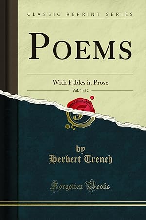 Seller image for Poems, Vol. 1 of 2: With Fables in Prose (Classic Reprint) for sale by Forgotten Books