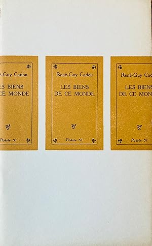 Seller image for Les biens de ce monde, 1944-1950. Avec un dessin par Toulouse. for sale by Jack Baldwin Rare Books