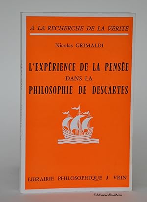 Imagen del vendedor de L'exprience de la pense dans la philosophie de Descartes a la venta por Librairie Raimbeau