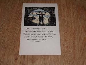 Imagen del vendedor de Hand Coloured Card Cuala Press Dublin, Ireland - No.50. Connaght Toast with verse by Jack B. Yeats a la venta por Dublin Bookbrowsers