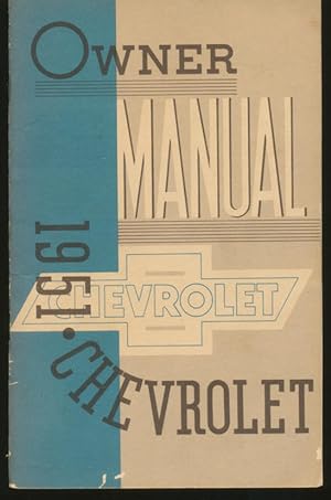 Bild des Verkufers fr 1951 Chevrolet Owner Manual zum Verkauf von CorgiPack