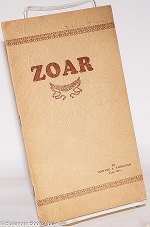 Imagen del vendedor de A brief history of Zoar a la venta por Bolerium Books Inc.