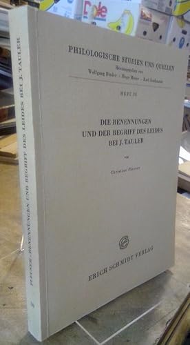 Seller image for Die Benennungen und der Begriff des Leides bei J. Tauler. for sale by Antiquariat Thomas Nonnenmacher