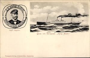 Ansichtskarte / Postkarte Dampfer König Albert, Norddeutscher Lloyd, Kapitän Cüppers