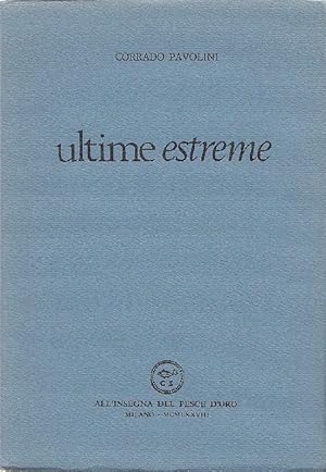 Bild des Verkufers fr Ultime estreme zum Verkauf von Studio Bibliografico Marini