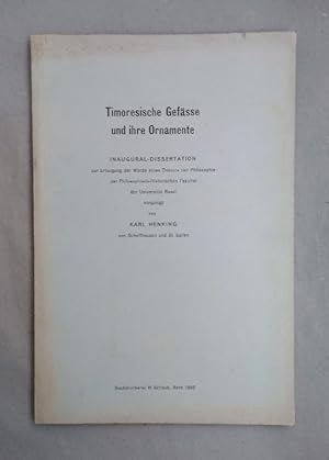 Timoresische Gefässe und ihre Ornamente.