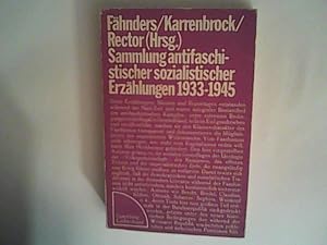 Bild des Verkufers fr Sammlung antifaschistischer sozialistischer Erzhlungen 1933-1945 zum Verkauf von ANTIQUARIAT FRDEBUCH Inh.Michael Simon