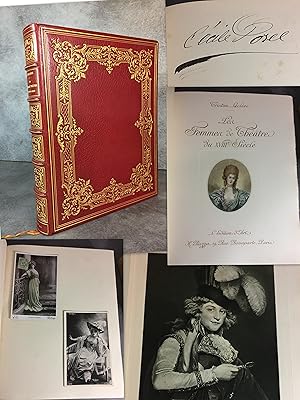 Imagen del vendedor de La femme de thatre du XVIIIe Splendide reliure Maroquin de Durvand Provenance de l'actrice Ccile Sorel a la venta por Daniel Bayard librairie livre luxe book