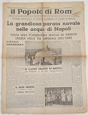 IL POPOLO DI ROMA ANNO XIV - N. 125 ROMA, VENERDI 6 MAGGIO 1938,