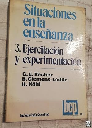 Bild des Verkufers fr SITUACIONES EN LA ENSEANZA 3: Ejercitacin y experimentacin. zum Verkauf von Librera Maestro Gozalbo