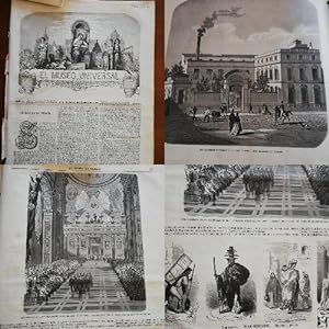 EL MUSEO UNIVERSAL: 1867 Año XI, Nº52: Tipografía Gaspar y Roig edificio ya desaparecido en Argüe...