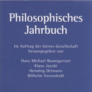 Bild des Verkufers fr Philosophisches Jahrbuch. 106. Jahrgang. 1999. 2. Halbband. Im Auftrag der Grres-Gesellschaft hrsg. von Henning Ottmann u.a. zum Verkauf von Fundus-Online GbR Borkert Schwarz Zerfa