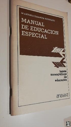 Immagine del venditore per MANUAL DE EDUCACIN ESPECIAL venduto da Librera Maestro Gozalbo