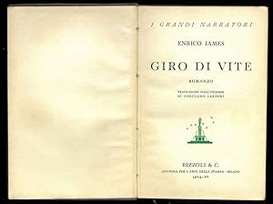 Giro di vite. Romanzo. Traduzione dall'inglese di Gerolamo Lazzeri.