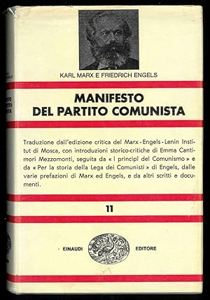 Manifesto del partito comunista. Tradotto dall'edizione critica del Marx-Engels-Lenin Institut di...
