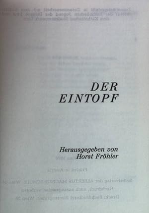 Bild des Verkufers fr Der Eintopf. zum Verkauf von books4less (Versandantiquariat Petra Gros GmbH & Co. KG)