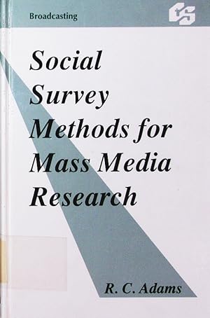 Bild des Verkufers fr Social survey methods for mass media research. zum Verkauf von Antiquariat Bookfarm
