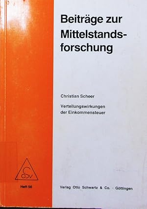 Bild des Verkufers fr Verteilungswirkungen der Einkommensteuer. zum Verkauf von Antiquariat Bookfarm