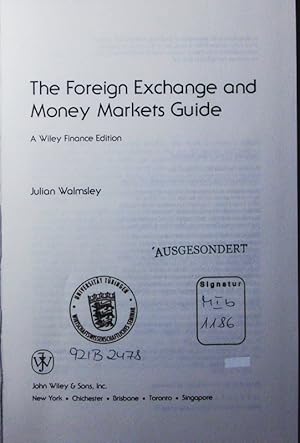 Bild des Verkufers fr The foreign exchange and money markets guide. zum Verkauf von Antiquariat Bookfarm