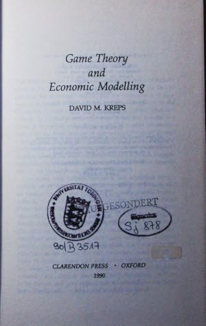 Seller image for Game theory and economic modelling. for sale by Antiquariat Bookfarm