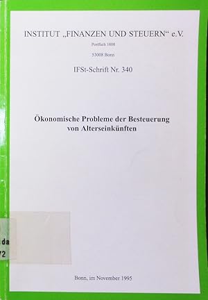 Seller image for konomische Probleme der Besteuerung von Alterseinknften. for sale by Antiquariat Bookfarm
