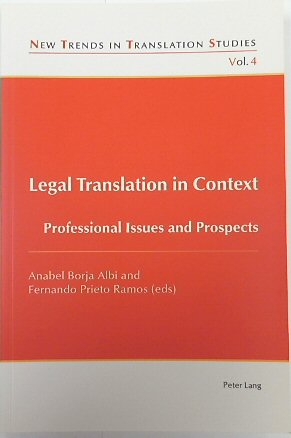 Imagen del vendedor de Legal Translation in Context: Professional Issues and Prospects a la venta por PsychoBabel & Skoob Books