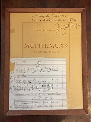 Muttermusik per orchestra da camera - Quadro con copertina dello spartito e piccolo ritaglio di s...