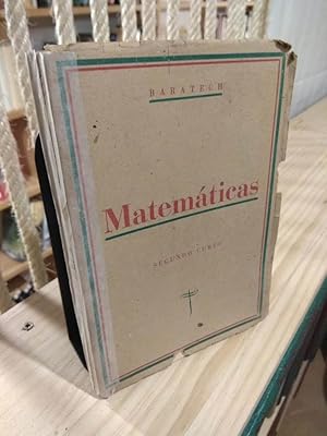 Imagen del vendedor de Matemticas Segundo Curso a la venta por Libros Antuano