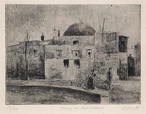 "Haus in Samarkand". Radierung mit Aquatinta.