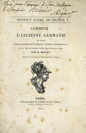 Comment l'ancienne Germanie est entrée dans la société civilisée de l'Europe occidentale, et lui ...