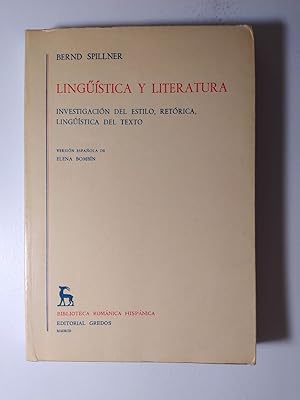 Seller image for Lingstica y literatura. Investigacin del Estilo, Retrica del texto. for sale by TraperaDeKlaus