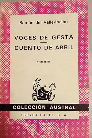 Seller image for Voces de gesta/Cuento de abril for sale by Libros Nakens