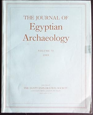 Bild des Verkufers fr The Journal of Egyptian Archaeology Volume 75 1989 zum Verkauf von Jeff Irwin Books