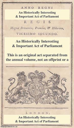Imagen del vendedor de 1835. Cap. Xxxviii. An Act for Effecting Greater Uniformity of Practice in The Government of The Several Prisons in England and Wales; and for Appointing Inspectors of Prisons in Great Britain. a la venta por Cosmo Books