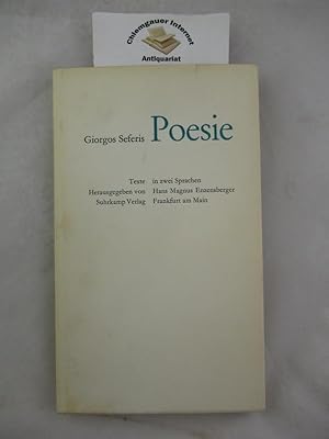 Bild des Verkufers fr Poesie. Griechisch und deutsch. bertragung und Nachwort von Christian Enzensberger. zum Verkauf von Chiemgauer Internet Antiquariat GbR