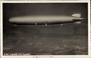 Ansichtskarte / Postkarte Bâle Basel Stadt Schweiz, Luftschiff LZ 127 Graf Zeppelin über der Stadt