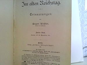 Bild des Verkufers fr Im alten Reichstag. Erinnerungen. Januar 1877 bis November 1881 zum Verkauf von ABC Versand e.K.